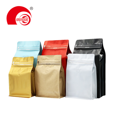 Various Color FDA High Barrier Resealable Food Packaging Bag Flat Bottom Pouch
