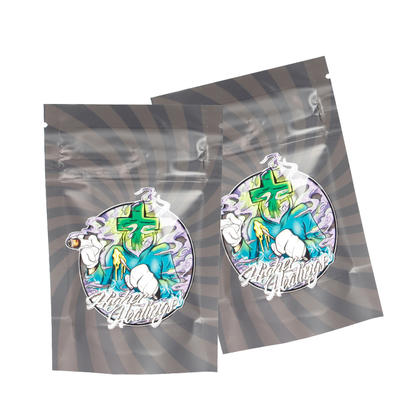 Custom Printed Aluminum Foil Child Resistant Mylar Bags with Child Proof Zipper