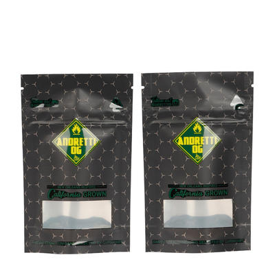 Custom Printed Aluminum Foil Child Resistant Resealable Mylar Bags Pouch with Child Proof Zipper